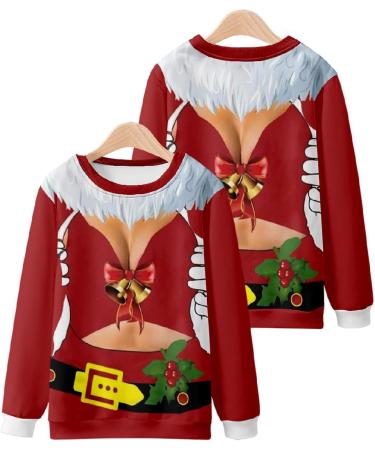 Ganfancp Men's Christmas Sweatshirt - X-Large White Merry Christmas Print Pullover - Buy Online on GoSupps.com