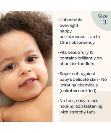 TotsBots Bamboozle Reusable Nappy - Eco-Friendly Bamboo Nappy for Babies & Toddlers - Fluffy Clouds, Size 3 (35lbs+) - Buy Online on GoSupps.com