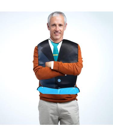 Adult Laz Waterproof Libbar Suit - Washable & Reusable Dining Protection for Older Men | Assorted Colors | 84x45cm - Buy Online on GoSupps.com