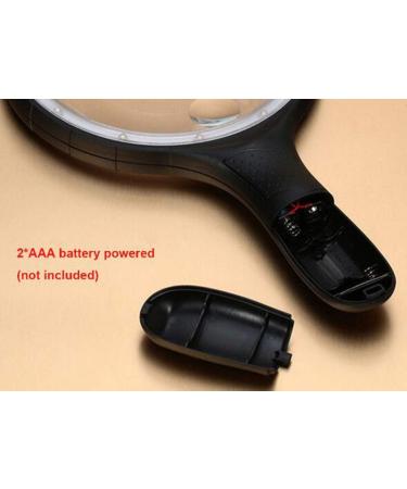 Magnifying Glass Led Magnifier 1.8X 5X Illuminated Magnifier Handheld with 12 Led Lights Reading Magnifying Glass Double Glass Lens for Seniors Read Coins Stamps Map  - Buy Online on GoSupps.com