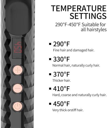K&K 1 1/4" Professional Infrared Hair Curling Iron - Dual Voltage 32mm Ceramic Barrel for Medium to Large Curls - Travel-Ready Curler - Buy Online on GoSupps.com