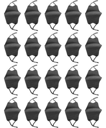Reusable Black Dust Mask 20 Pack | Lightweight Breathable & Adjustable Strap | Washable Dust Cover for Men - Buy Online on GoSupps.com