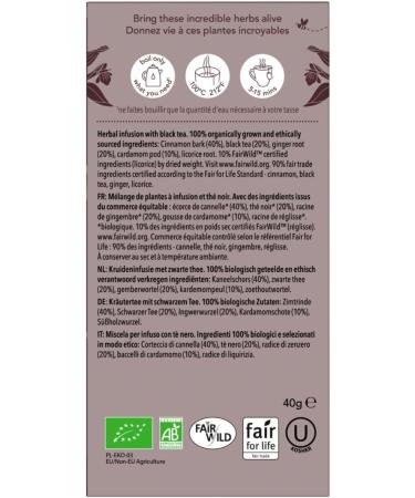 Pukka Cha Original Bio Cha Biologique et Ayurv dique Relaxant 100% des Ingr dients Issus du Commerce Equitable 8x20 Sachets 160 Sachets - Buy Online on GoSupps.com