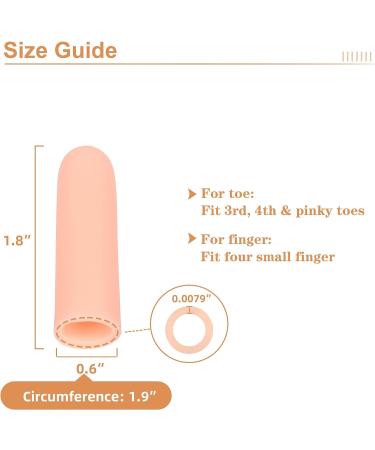 Hoogoo Pinky Toe Caps - 10 Pcs Silicone Small Toe Protector Cover Sleeves | Relief from Corns, Blisters, Sores | Reduce Friction & Rubbing - Buy Online on GoSupps.com