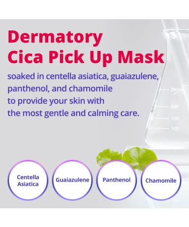 DERMATORY Hypoallergenic Cica Pick Up Mask - 30 Thin Sheet Masks Gentle & Moisturizing Soothing Cica Skincare with Centella Asiatica & Panthenol - International Shipping Available - Buy Online on GoSupps.com
