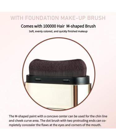 Beauty Foundation Stick New Improved 2in1 Foundation Stick with Brush Oil Control Concealer Moisturizing Lightweight Long Lasting Natural Finish FairColor - Buy Online on GoSupps.com
