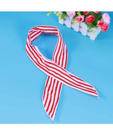 Rabbit Ears Iron Wire Headband for Women & Girls - Bowknot Hair Accessories in Red and White Stripes - Buy Online on GoSupps.com