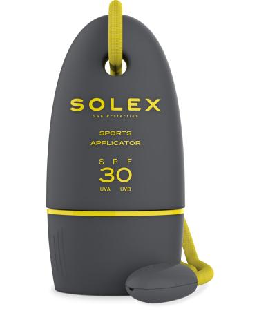 Solex Sports Sun Protection High Performance Formula with Built-in Applicator (75ml) 30 SPF Protection Against UVA & UVB for Face and Body Designed for Grease Free Hands Application