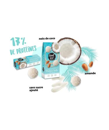 Feel FIT Sugar-Free Coconut Pralines with Almonds - 27g Protein Snack | Healthy Coconut Balls - Buy Online on GoSupps.com