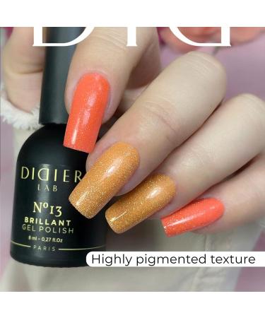 Didier Lab - Premium UV Gel Nail Polish - Brillant No. 13 - Gel Nail Varnish - Nail Art - Long-Lasting High Gloss Wear - Orange Gel Nail Polish - Gel Nails - Glitter Gel Nail Polish - Rich Pigment - Buy Online on GoSupps.com