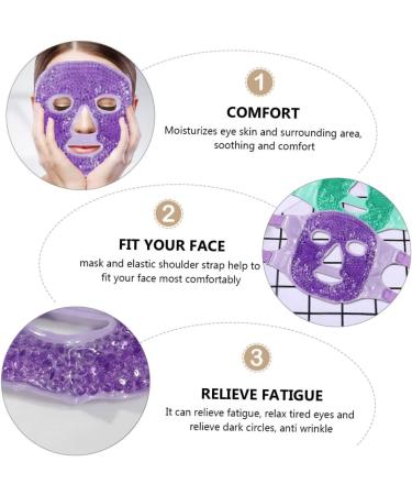 minkissy Ice Beauty Mask Cold Ice Facial Ice Cooling Facial Cover Ice Facial Gel Facial Mask Warm Cold Facial Mask Pvc Mask Purple Artificial - Buy Online on GoSupps.com