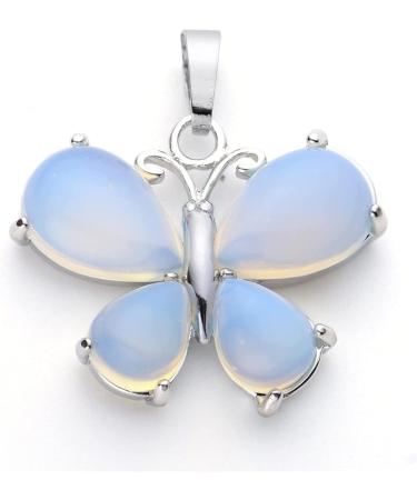 Crystal Rough Natural Quartz 1pc Butterfly Formed Pendant Amethyst Natural Crystals Tiger Eye geman Opal Stone for Women Gift Necklace Jewelry (Size : Malachite) - Buy Online on GoSupps.com