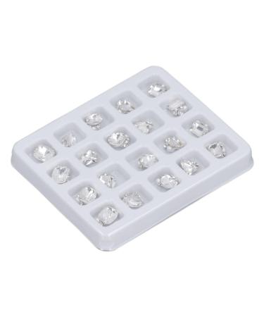 Nail Charms Sparkling 20 Pieces Nail Design Nail Art Rhinestone Embellishments for Girls for Travel (Transparent)