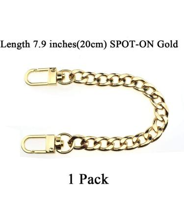 HAHIYO Purse Chain Strap Length 7.9 inches SPOT-ON Gold for Shoulder Cross Body Sling Purse Handbag Clutch Replacement Strap Comfortable Flat 0.4 Wide Enough 2.4mm Extra Thick Metal Strap 1 Pack Gold 7.9 inches - Buy Online on GoSupps.com