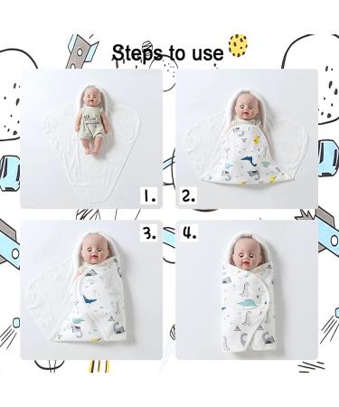 Asnewkit Newborn Swaddle Blanket | 0-3 months | 100% Organic Cotton | Baby Sleeping Bag | Boy and Girl (White) - Buy Online on GoSupps.com