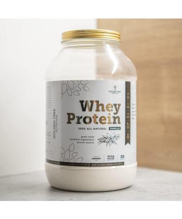 Whey Protein 1kg | 100% Natural Vanilla | No Added Sugar or Dyes | Premium Quality 1 Pack - Buy Online on GoSupps.com
