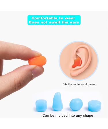 22 Pairs Silicone Ear Plugs for Sleeping - Soundproof Noise Reduction Earplugs for Travel Swimming Concerts and Snoring - MaehSab Moldable Silicone Earplugs - Buy Online on GoSupps.com