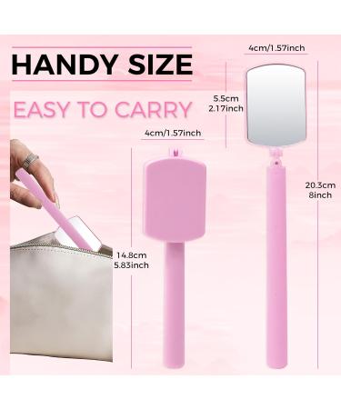 Buy Flexible Large Square Lash Mirror - 260 Rotating Portable Eye Mirror for Eyelash Extensions | Adjustable & Perfect for Lash Techs - Pink - Buy Online on GoSupps.com