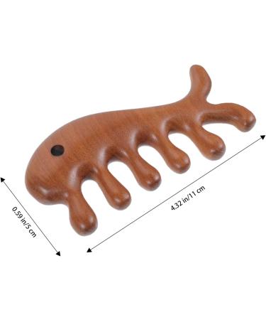 Frcolor Fish-Shaped Massage Comb - Gua Sha Facial Tool & Wooden Ridge Scalp Massager for Hair Care | Best International Shipping - Buy Online on GoSupps.com