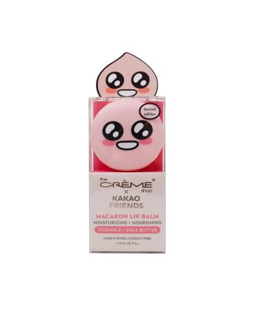 The Creme Shop Macaron Lip Balm - Shea Butter & Vitamin E Infused - Moisturize & Soften Lips - Decadent & Nourishing Lip Care APEACH (Peach Milk Tea)