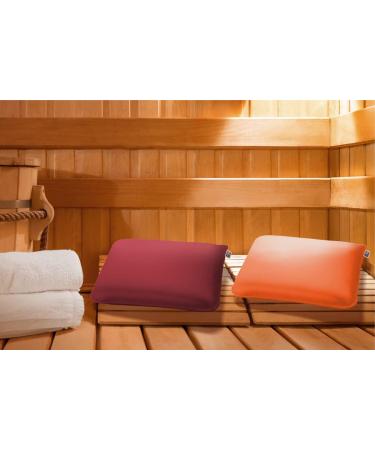 Original Sauna Cushion Premium | High-Quality Handmade Artificial Leather | Best Hygiene Properties | Orange - International Shipping Available - Buy Online on GoSupps.com
