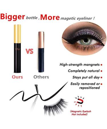 Reusable Magnetic Eyelashes and Eyeliner Kit 2020 UPGRADED Totally NO GLUE NEEDED Magnetic False Eyelashes Kit FREE Tweezers Applicator 5 Pairs - Buy Online on GoSupps.com