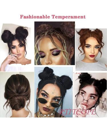 RPAEOY 2-Pack Claw Clips for Messy Bun & Hair Part - Synthetic Hair Donut Scrunchy for Women (Brown Black) - Buy Online on GoSupps.com