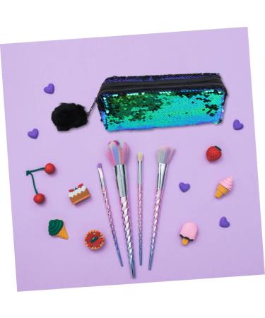 Operitacx 3 pcs Cosmetic Sequined Case Pouch Bag Bags Style Storage Glitter Sequin Sequins Pencil Makeup Lady 21X7CMx3pcs Green Blackx3pcs - Buy Online on GoSupps.com