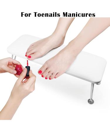 Big Nail Arm Rest Non Slip Nail Hand Rest Microfiber Leather Manicure Hand Rest for Nails Tech Use (White 01) - Buy Online on GoSupps.com