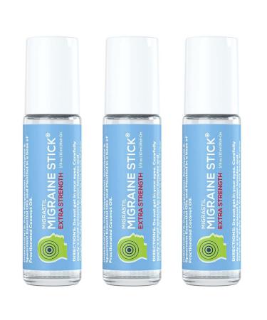 Basic Vigor Migrastil Extra Strength Migraine Stick Advanced Formula. Strong Aromatherapy Roll On with Menthol and Essential Oils. No Lavender. Made in The USA. 3