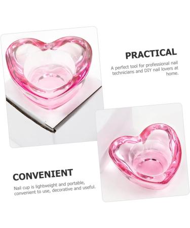 minkissy Nail Cup Nail Art Dish Nail Dish Bowl Nail Dampen Dish Dappen Dish for Acrylic Nails Jewelry Dish Acrylic Nail Tools Nail Dipping Dish Nail Art Cup Pink Glass Crystal Plate Cup - Buy Online on GoSupps.com