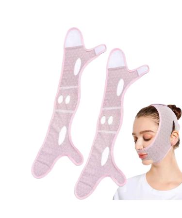 Beauty Face Sculpting Sleeping Mask V Line Shaping Mask Double Chin Reducer Face Lifting Band 2pcs