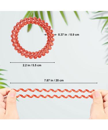 Jesslab Spiral Hair Ties - 10 pc Traceless Telephone Cord Hair Accessories for Women & Girls | No-Damage Ponytail Holders Color Sorted (#34) - Buy Online on GoSupps.com