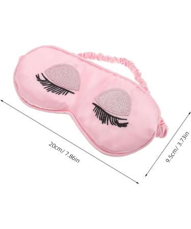 LALADEFIEE Imitation Silk Sleeping Mask with Eyelashes Sequins Soft Nonslip Travel Eye Mask for Women Black Lightproof Eye Cover for Deep Sleep Airplane Travel - Buy Online on GoSupps.com