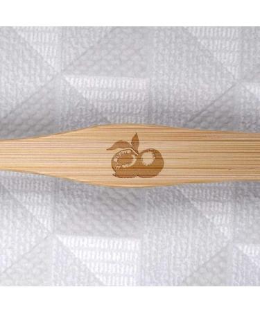 Azeeda 'Peach' Bamboo Toothbrush - Eco-Friendly Biodegradable International Shipping Available - Buy Online on GoSupps.com