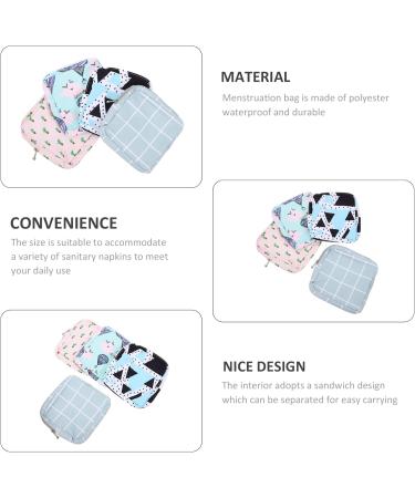 4-Pack Flower Cosmetic Storage Bags for Women - Bandage & Period Pad Holders - Stylish Polyester Pouches in Various Colors - Buy Online on GoSupps.com