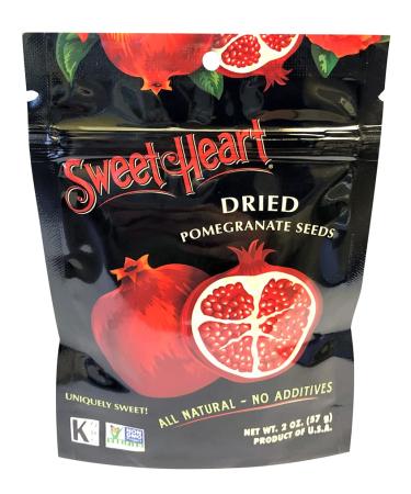 2 Oz. Sweetheart Dried Pomegranate Seeds | All Natural No Sugar Added | 100% Fruit | Non-GMO | Vegan | No Refrigeration Needed