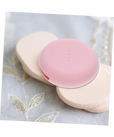 Silicone Makeup Puff Holder - Travel Cosmetic Box for Makeup Sponges (7.5x7.5x2 cm) - Pink - Buy Online on GoSupps.com
