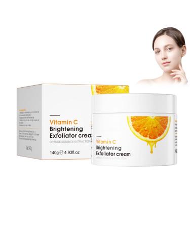 Crsetmyth Vitamin C Facial Peeling Cream 140g Facial Peeling Pore Deep Cleansing Vitamin C Cleansing Foam for Women Lightening Peeling for Blackheads Improves Acne with Dark Spots