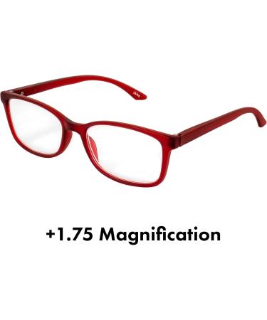 Buy Birdz Eyewear BPA Free Red Frame Readers - 1.75 Magnification Clear Lens | International Shipping - Buy Online on GoSupps.com