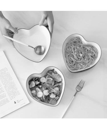 Ceramic Ramen Bowl Fruit Salad Ceramic Bowl Heterosexual Kitchen Tableware Breakfast Heart Shaped Cereal Bowl Suitable for Fruit Ramen Bowl (Color : A Size : 18.7 * 5.5cm) 18.7*5.5cm A - Buy Online on GoSupps.com