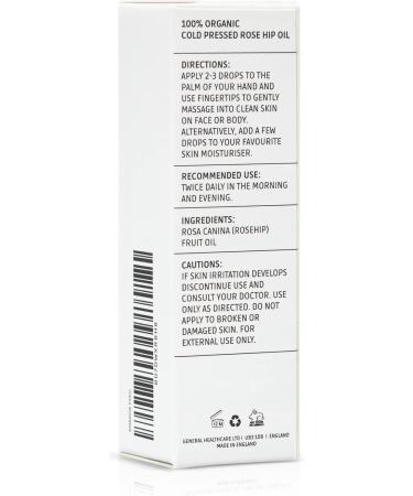 DermaVitamins 100% Organic Cold-Pressed Rose Hip Oil (10ml) - Pure and Natural Skincare Solution - Buy Online on GoSupps.com