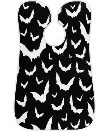 Beard Bib Apron for Men | Non-Stick Waterproof Hair Catcher Cape - Halloween Bat Pattern - Perfect for Shaving & Trimming - International Shipping - Buy Online on GoSupps.com