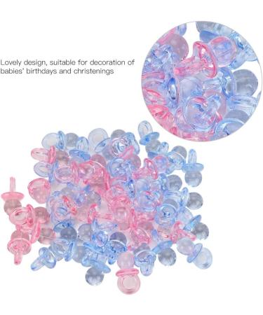 Buy 100 Acrylic Pacifier Decoration Toys - Mini Colorful Baptism Baby Toys (Transparent Pink & Blue) - International Shipping Available - Buy Online on GoSupps.com