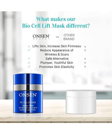 Onsen Anti-Wrinkle Facelift Mask - Non-Invasive Skin Repair Smooths Wrinkles | Bio Cell Lift Mask 1 fl oz/30 ml - Buy Online on GoSupps.com