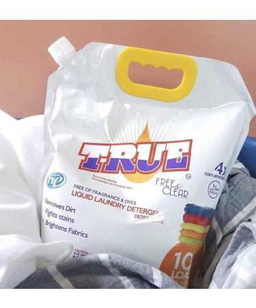 True Detergent Free & Clear Laundry Detergent - 101 Loads Unscented & Halal 4x Concentrated Sensitive Skin Friendly Made in USA - Buy Online on GoSupps.com