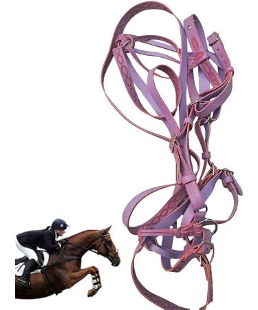 Small Horse Halter | Tied Halter Adjustable Chin & Throat Snap Horse Safety Halter Colorful Padded Nylon Size Horse Care for Horse Grooming Training Pochy Purple - Buy Online on GoSupps.com