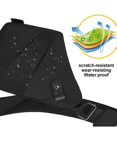 Tshaoun Sling Bag Backpack Anti-Theft Waterproof Crossbody Bag for Men | Lightweight Nylon Sport Shoulder Sling Bag in Black - Buy Online on GoSupps.com