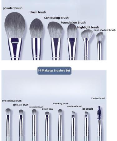 Makeup Brush Set 14-Piece Makeup Brush Set With Brush Bag Soft Brushes Comfortable Handles Beauty Tools Portable Makeup Brush Set for Women and Girls A B - Buy Online on GoSupps.com
