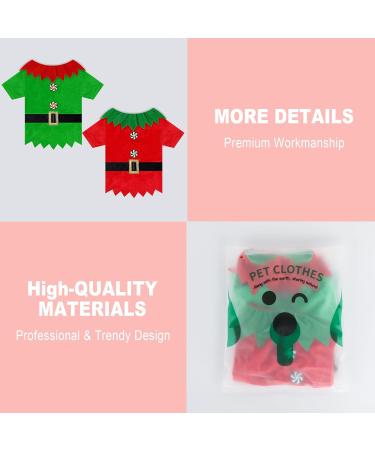 Funny Christmas Elf Costume for Dogs - Holiday Pet Outfit with Belt | Small Dog Xmas Cosplay - Buy Online on GoSupps.com